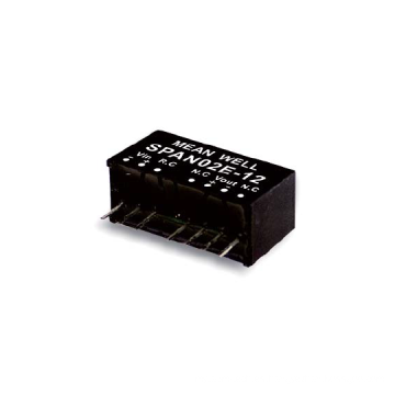 Paquete SIP de 2W Convertidor regulado por DC-DC Series SPAN02 y DPAN02